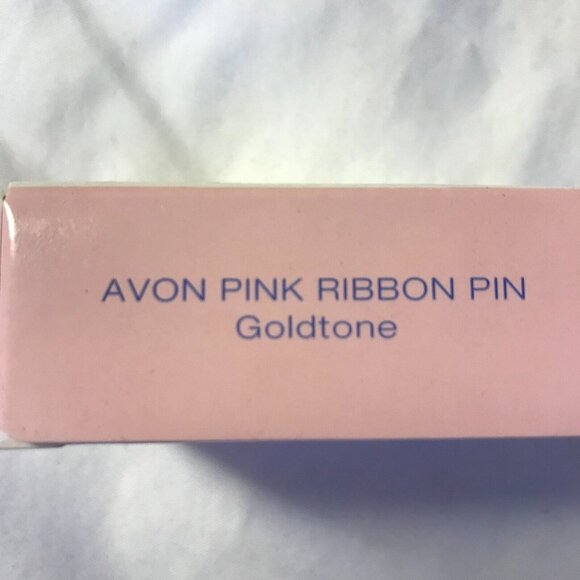 Avon 2000 Breast Cancer pink ribbon pin - goldtone - Picture 4 of 7